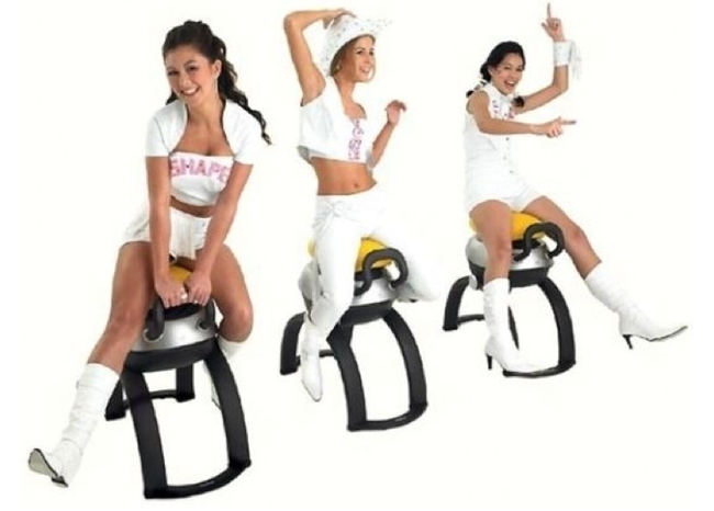 1.) iGallop - Strengthen your core muscles while riding this horse-less horse. Yeehaw!